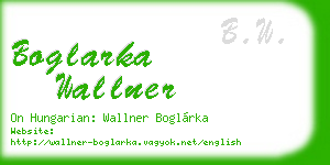 boglarka wallner business card